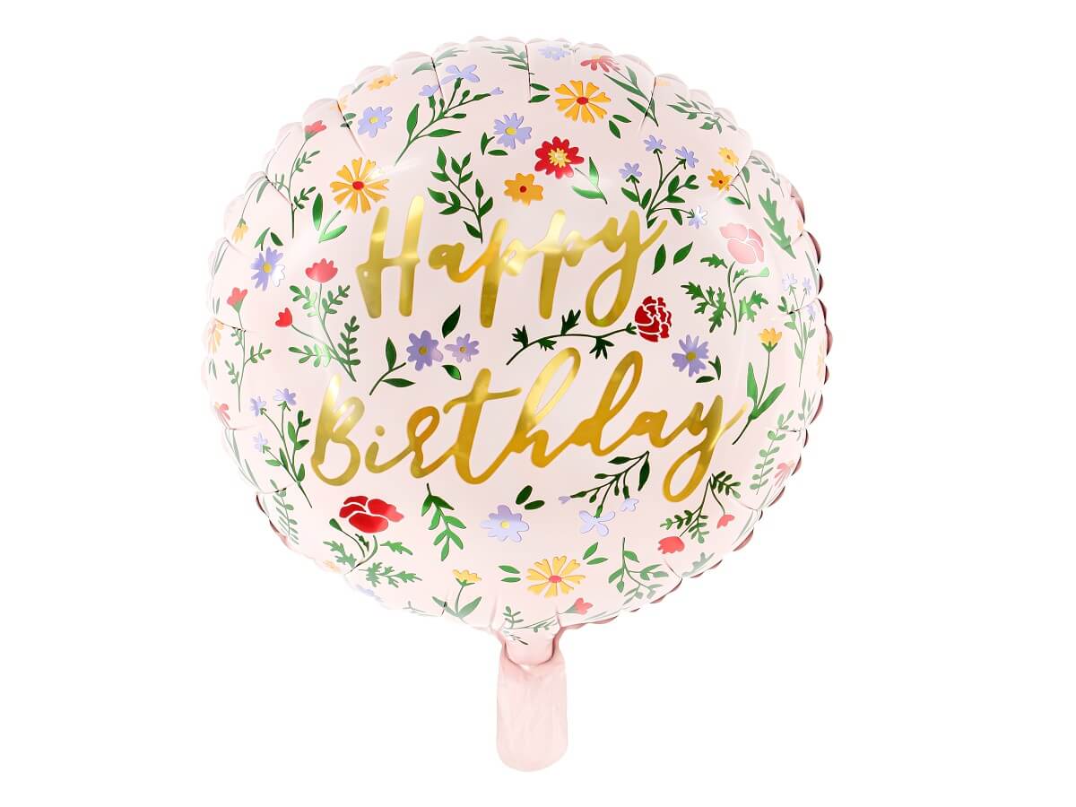 Balon foliowy Party Deco Happy Birthday 35 cm wielokolorowy
