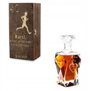 Zestaw whisky skrzynka karafka grawer urodziny