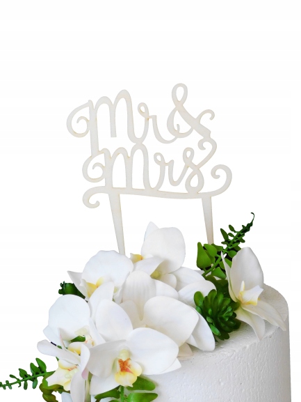 Topper na tort figurka ślubna Mr & Mrs toper