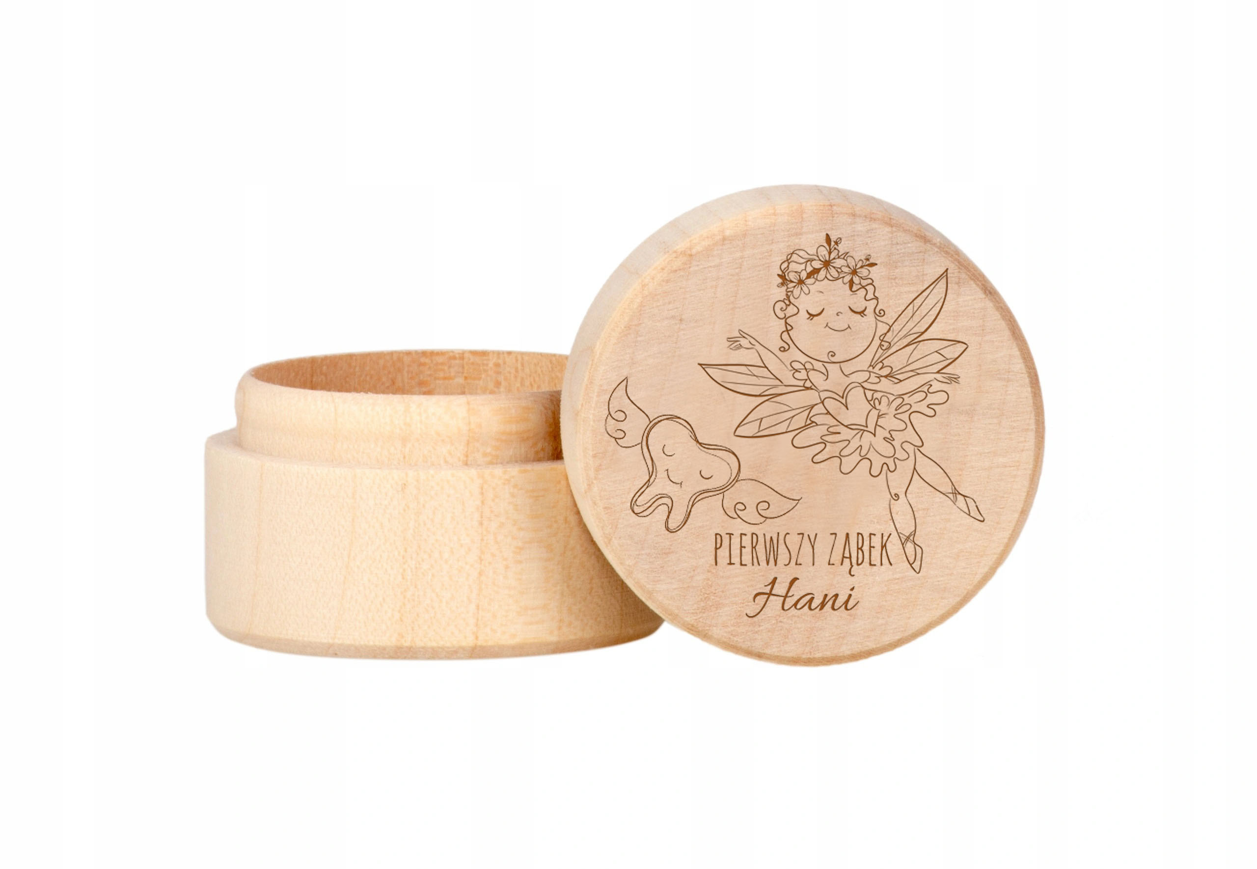 Pudełko na ząbek z grawerem mleczaki mleczne