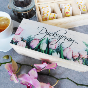 Skrzynka 3-dzielna – pudełko na herbatę z kolorowym nadrukiem UV