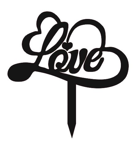 Figurka Topper toper na tort ślubny plexi pleksa