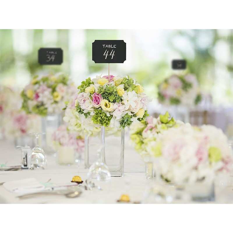 Tabliczki karteczki czarne do wypisania na patyczku 4 sztuki