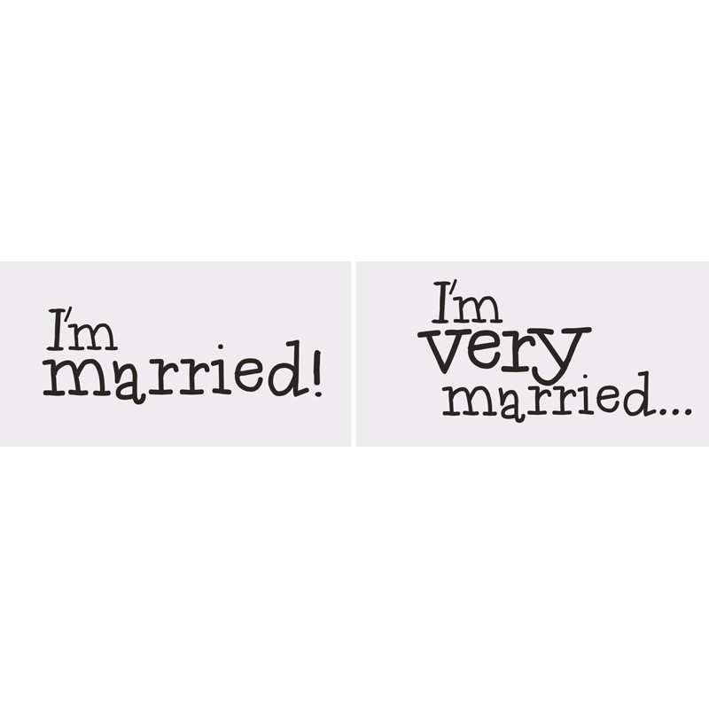 Tabliczki karteczki do sesji zdjęciowej I'm married/I'm very married