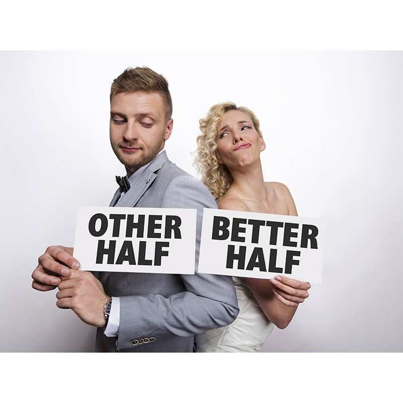 Tabliczki karteczki do sesji zdjęciowej Other Half & Better Half