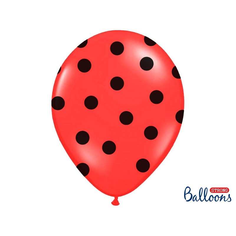 Balony białe w czerwone serca Kolekcja Biedronka