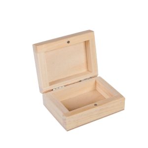 Szkatułka skrzynka na OBRĄCZKI 10x10 cm DREWNIANA
