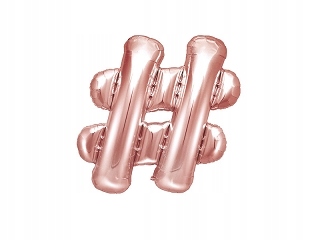 Balon foliowy URODZINY # Hasztag złoty duży xxl