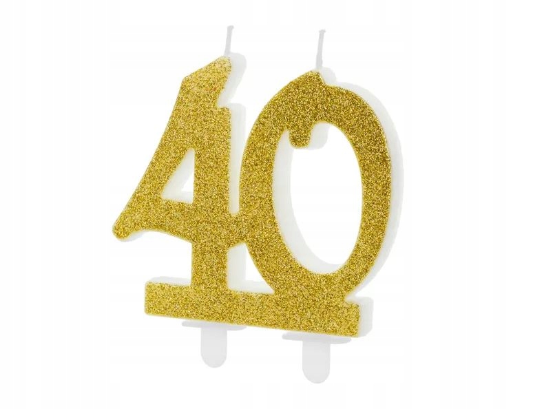 Świeczka urodzinowa świeczki cyferki numerki 40
