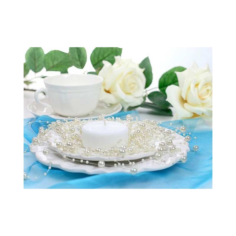 Girlanda perełkowa girlandy perłowe 5 szt 130 cm kolor biały