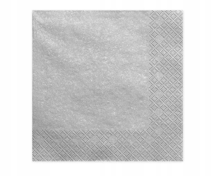 Serwetki składane serwety 20szt chusteczki srebrne