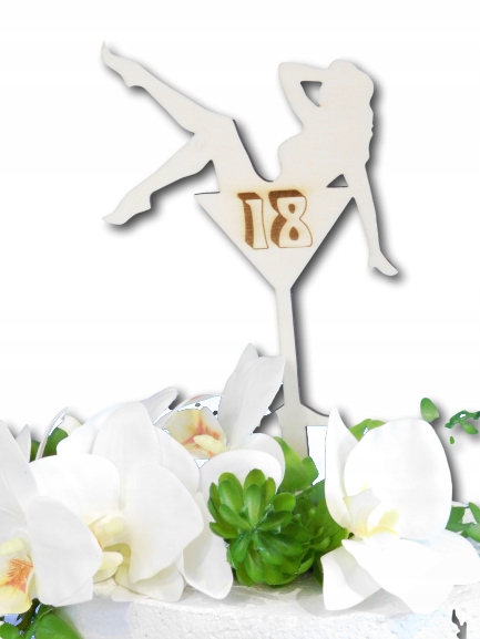 Topper kobieta w kieliszku 18 30 40 50 toper