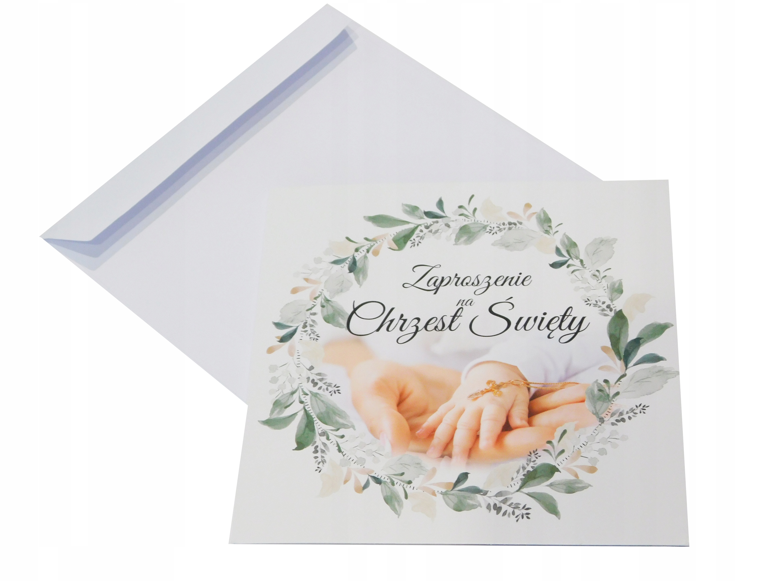 Zaproszenia na Chrzest Święty Chrzciny 5szt DŁONIE