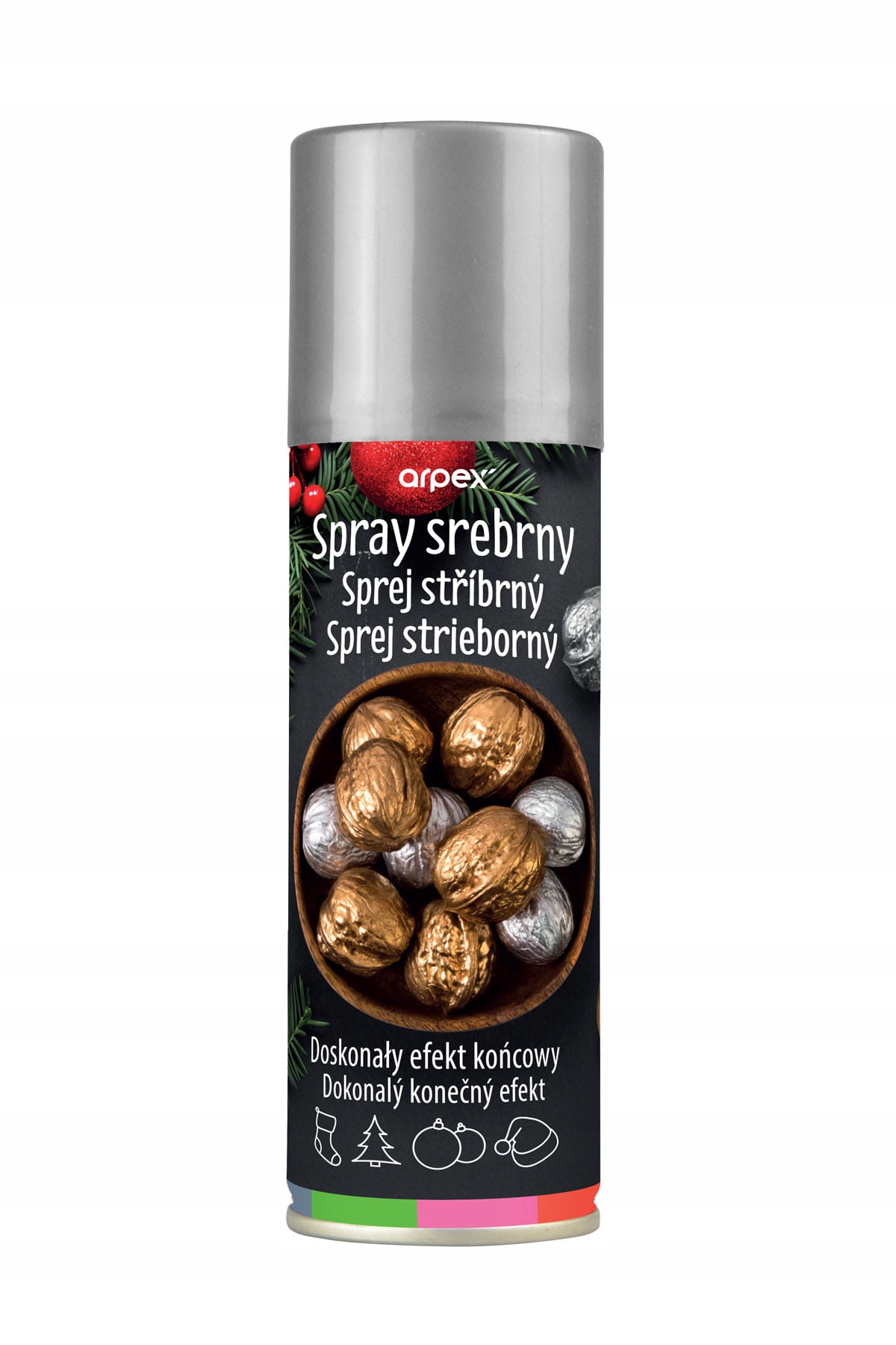 Farba w sprayu dekoracyjna SREBRNA 125 ml