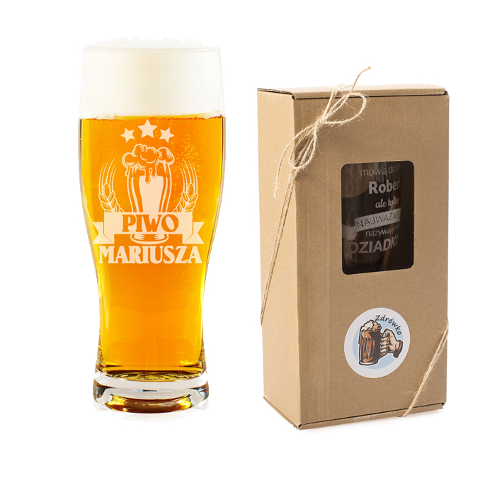 KUFEL do piwa z GRAWEREM z okazji Walentynek prezent dla faceta