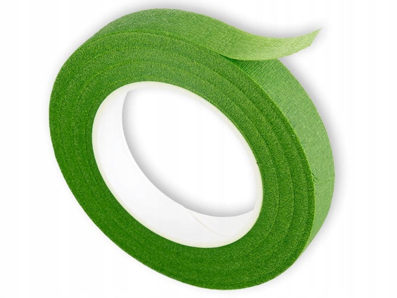 Taśma maskująca florystyczna 12mm zielona 27m