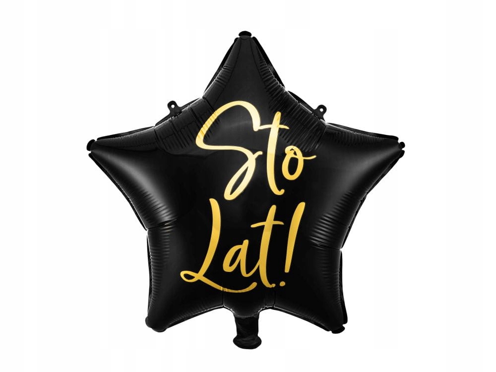 Balon czarny gwiazda 1 szt.