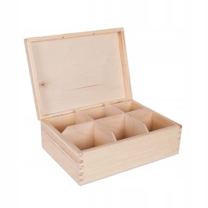 Skrzynka skrzynia drewniana herbaciarka herbate 6