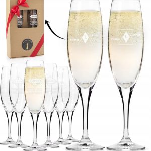 KIELISZKI REKLAMOWE do szampana GRAWER z TWOIM LOGO UPOMINEK GADŻET FIRMOWY