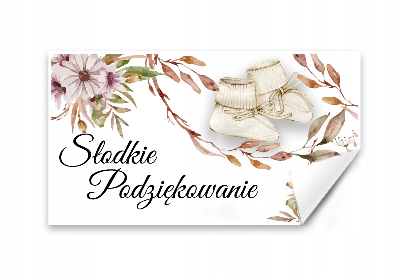 Podziękowania naklejki na ciasto Chrzest 20szt