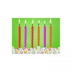 Świeczki urodzinowe na tort 6 sztuk