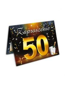 Zaproszenie na urodziny 50 tka Szampan