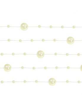 Girlanda perełkowa girlandy perłowe 5 szt 130 cm kolor biały