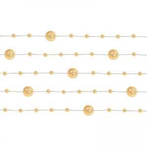 Girlanda perełkowa girlandy perłowe 5 szt 130 cm kolor brąz