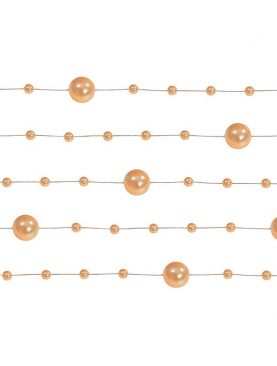 Girlanda perełkowa girlandy perłowe 5 szt 130 cm kolor pomarańcz