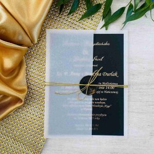 Zaproszenie ślubne Black&Gold - Kolekcja GOLD