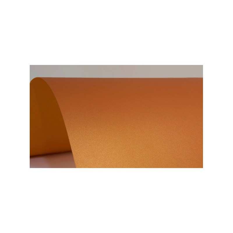 Papier PERŁOWY z połyskiem 300 g pomarańcz