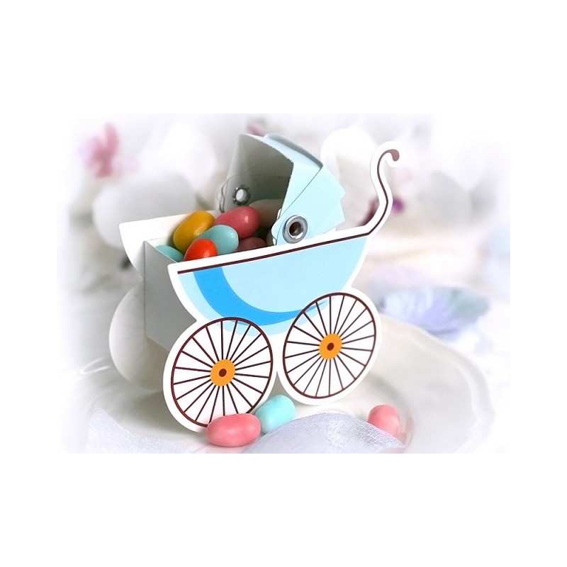 Pudełeczka dla gości na chrzest wózeczek