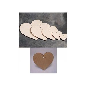 Serca drewniane DECOUPAGE 7,5 cm SERCE sklejka 3mm