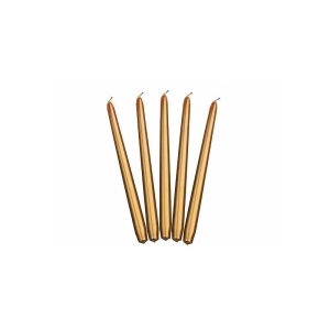 Świece stożkowe ZŁOTE stołowe szpice 29 cm