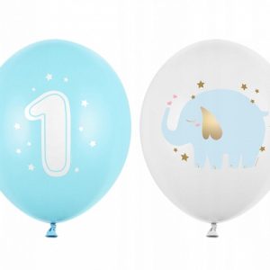 Balony, balon Roczek, urodziny,Pastel,CHŁOPIEC
