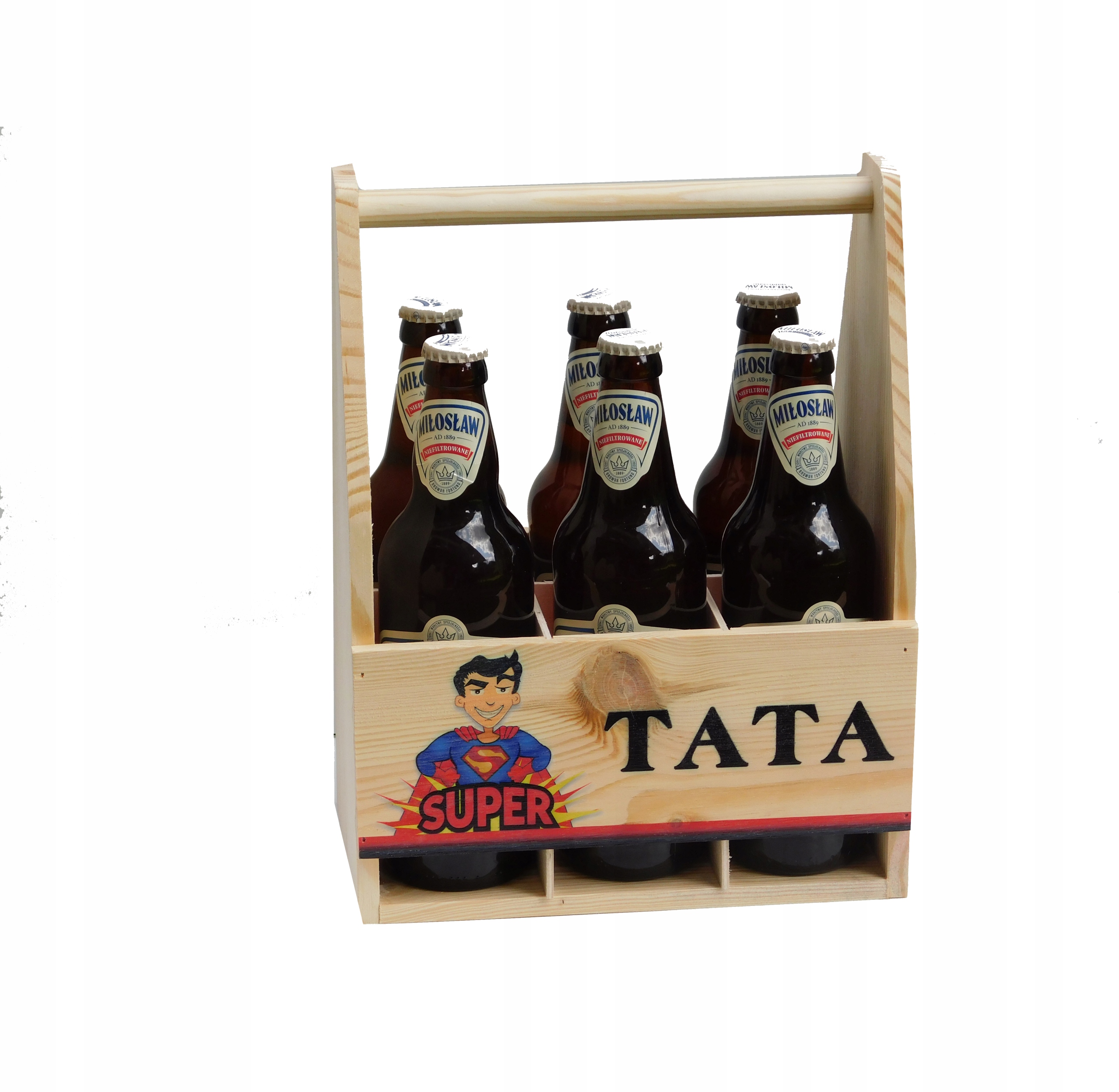 Skrzynka prezent dla Taty na piwo Super Tata