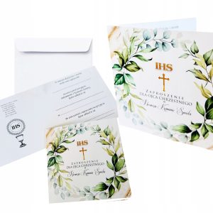 ZAPROSZENIE zaproszenia na Komunię KOMUNIJNE dla Ojca Chrzestnego