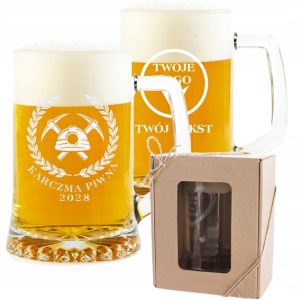 KUFEL z uchem DUŻY na KARCZMĘ piwną BIESIADĘ GWARKI Twoje LOGO GRAWEROWANY
