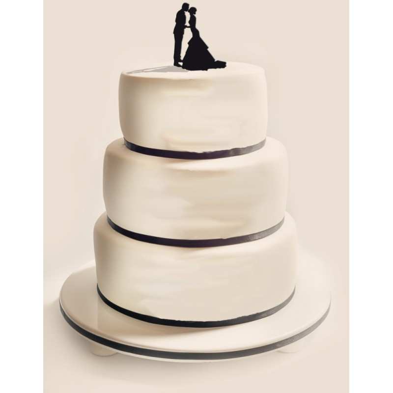 Figurka na tort z PCV czarna Wzór 1