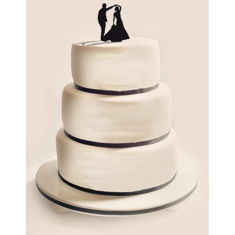 Figurka na tort z PLEXI czarna Wzór 1