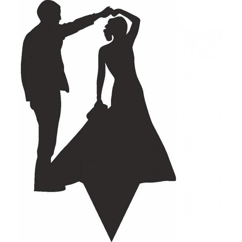 Figurka na tort z PLEXI czarna Wzór 1