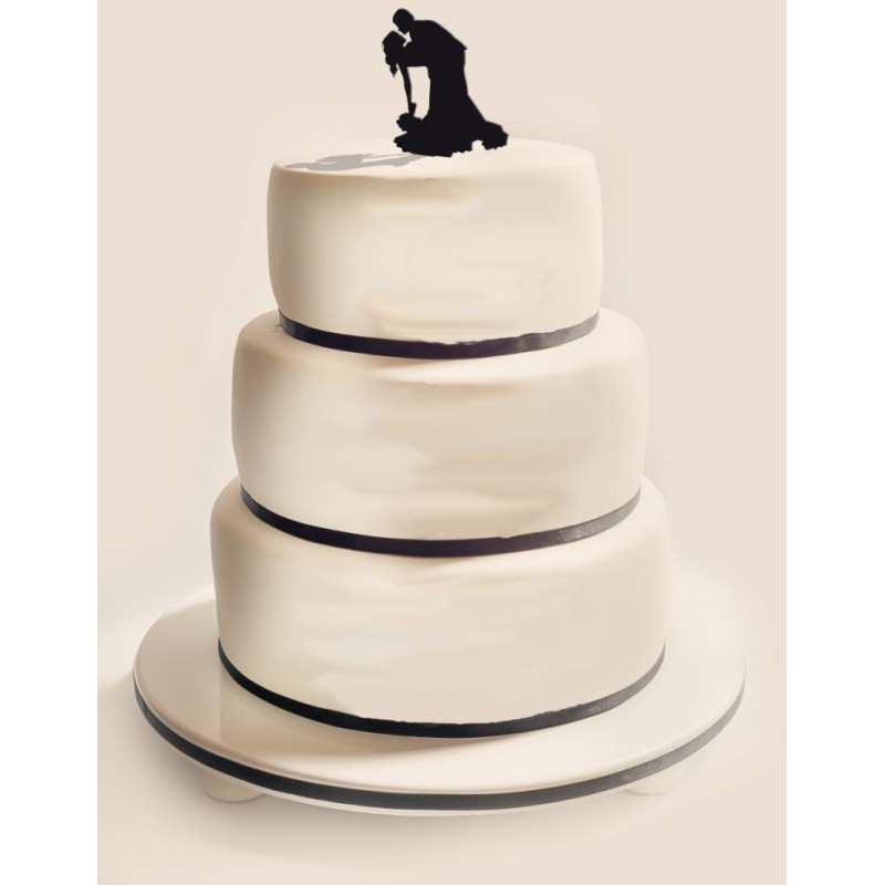 Figurka na tort z PLEXI czarna Wzór 2