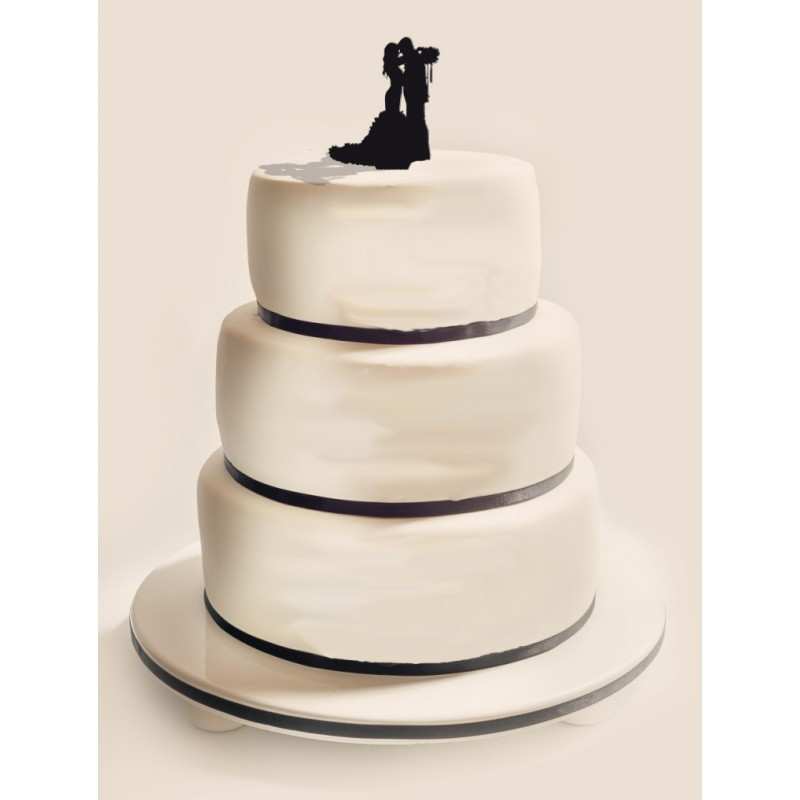 Figurka na tort z PLEXI czarna Wzór 4