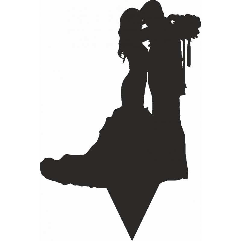 Figurka na tort z PLEXI czarna Wzór 4