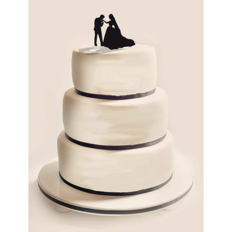 Figurka na tort z PLEXI czarna Wzór 5