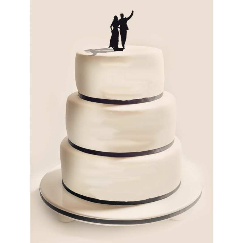 Figurka na tort z PLEXI czarna Wzór 6