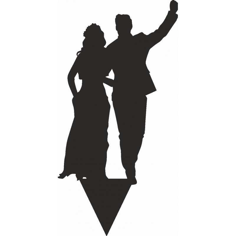 Figurka na tort z PLEXI czarna Wzór 6