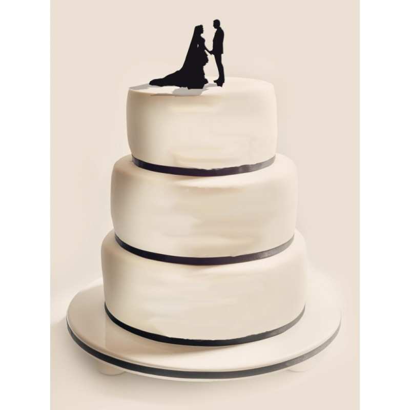 Figurka na tort z PLEXI czarna Wzór 8