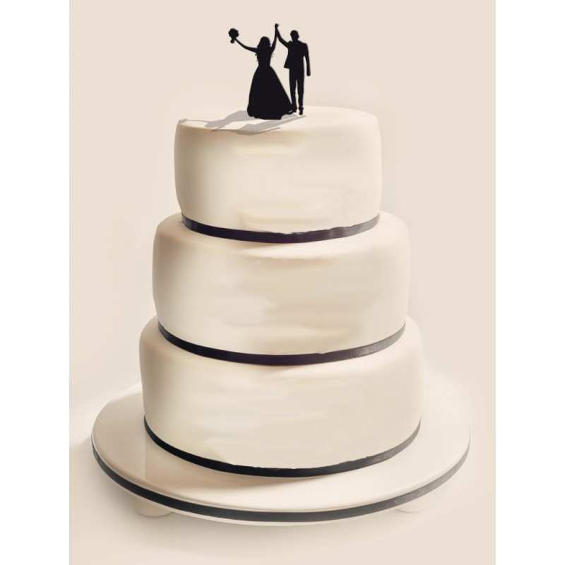 Figurka na tort z PLEXI czarna Wzór 9