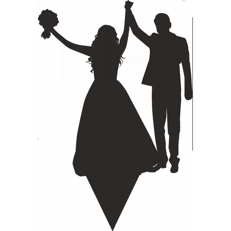 Figurka na tort z PLEXI czarna Wzór 9